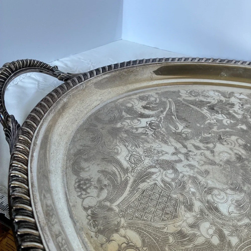 Towle Tray Silverplate Formal Dining Tea Victorian Style Grandmillenial Butler